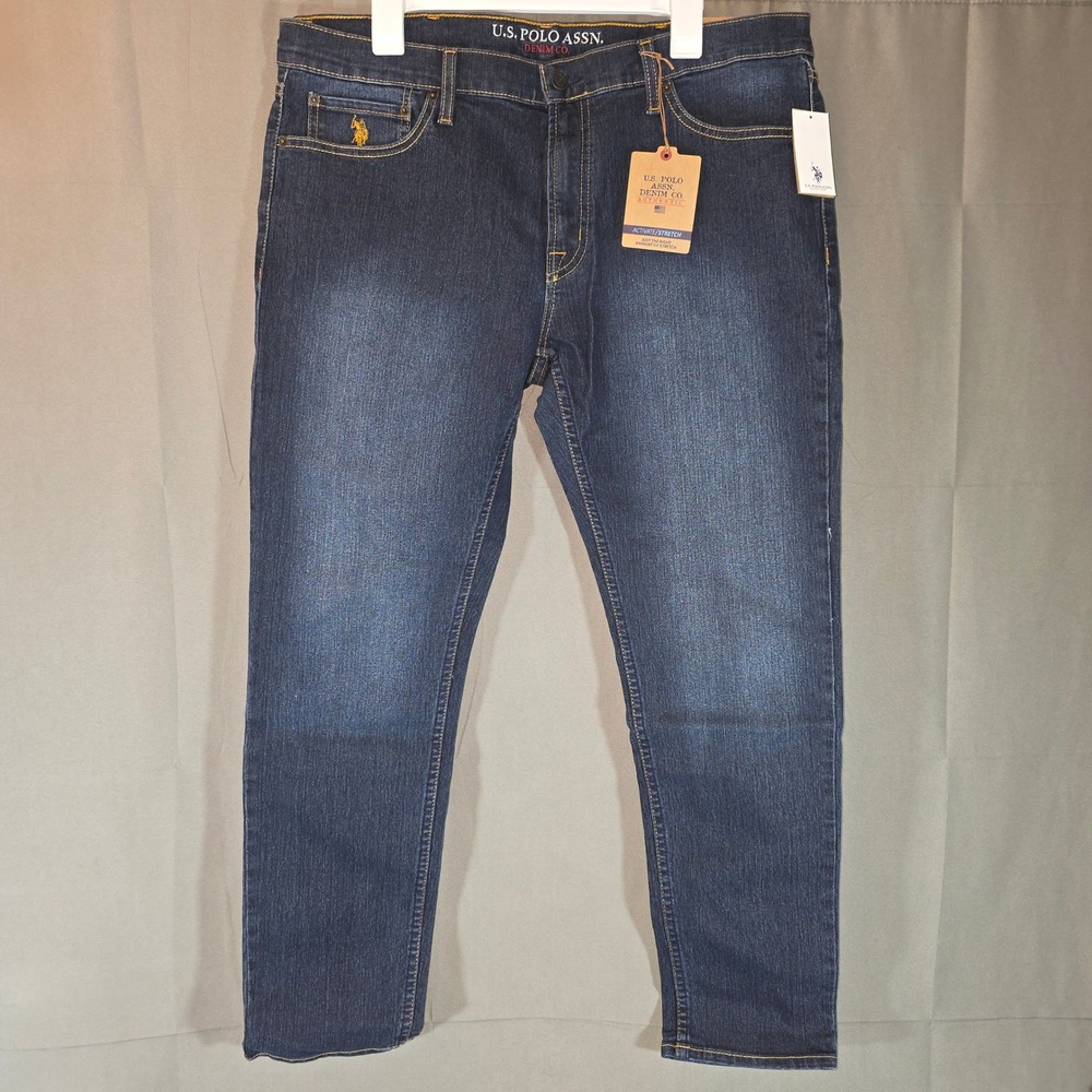 US Polo Assn Denim Co Skinny Jeans Dark Wash Blue 38x30 111766HN2BD